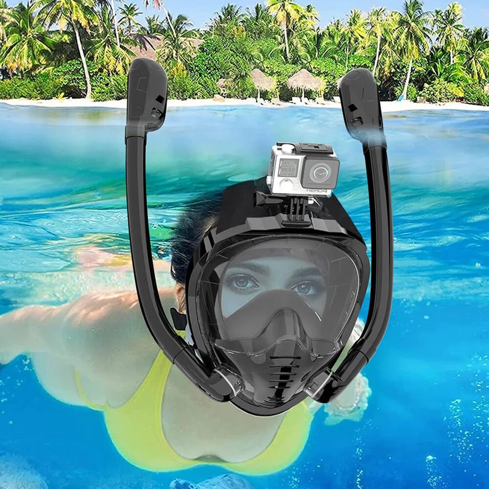 Snorkel Mask Full Face - Máscara de snorkel facial completa 180