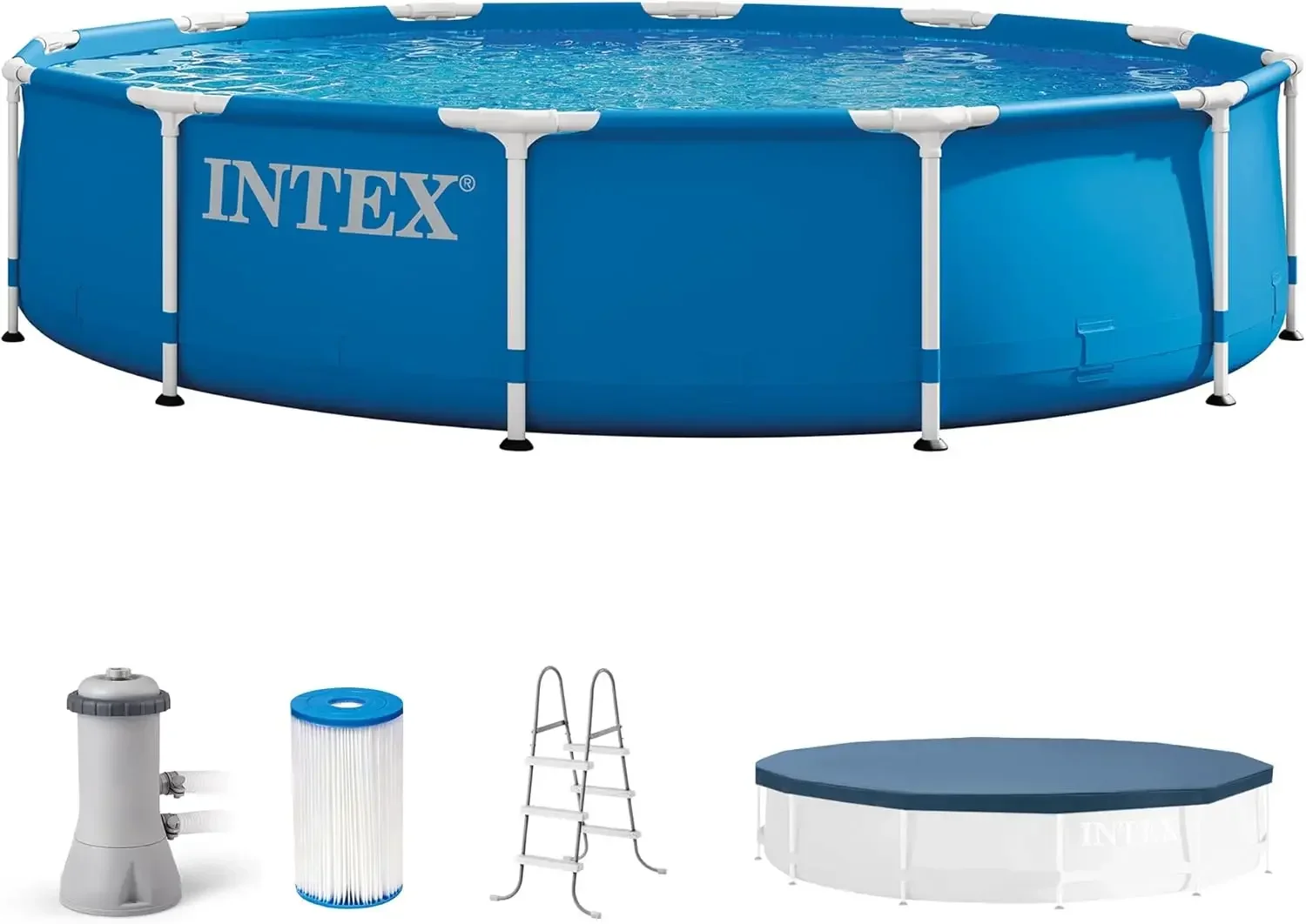 Pool Ladder Above Ground - Conjunto de piscina redonda de metal