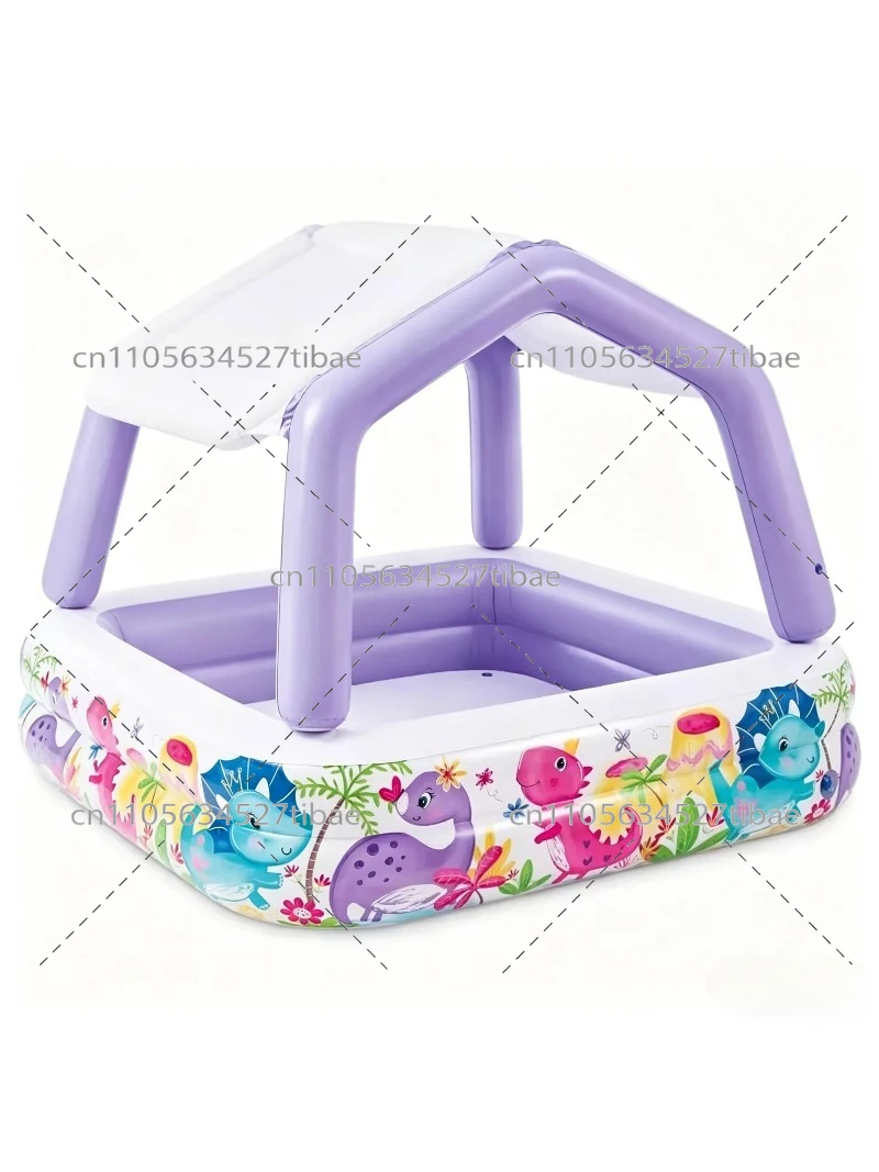 Water Slide Inflatable - Piscina Inflável Arco-Íris para Crianças com