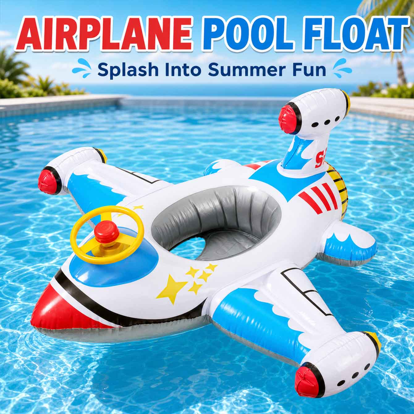 Pool Float Ring Inflatable - 1PC Boia Inflável de Avião para