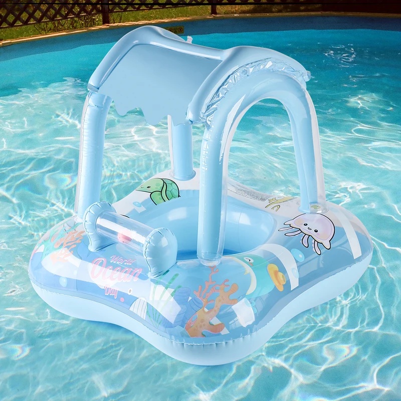 Pool Lounger Inflatable - Boia Inflável para Piscina com Toldo