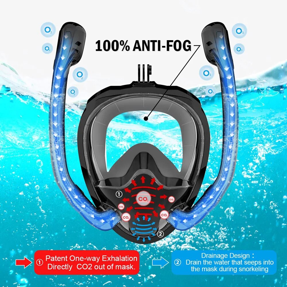 Máscara de snorkel facial comp - Snorkel Mask Full Face avaliação e preço