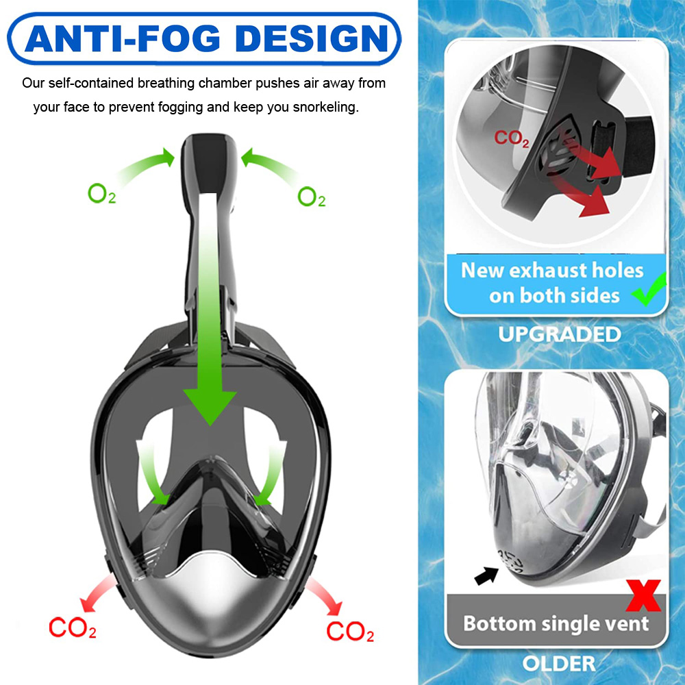 Máscara de mergulho facial com - Snorkel Mask Full Face avaliação e preço