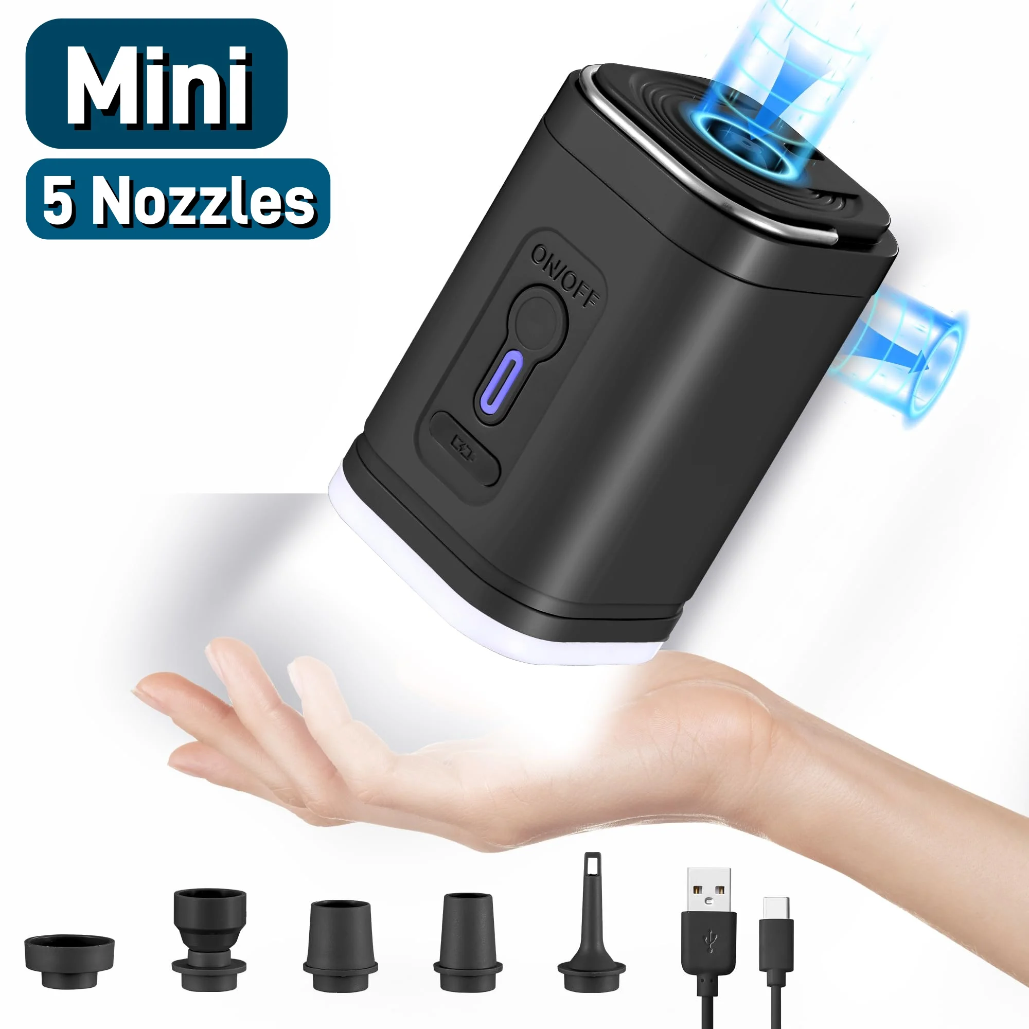 Mini Bomba de Ar Portátil com  - Pool Lounger Inflatable avaliação e preço
