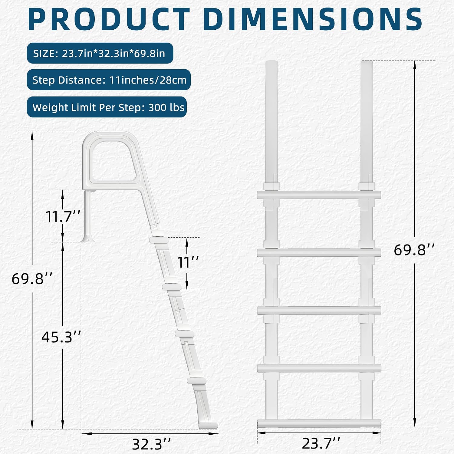 Escada para Piscina, Escada de - Pool Ladder Above Ground avaliação e preço