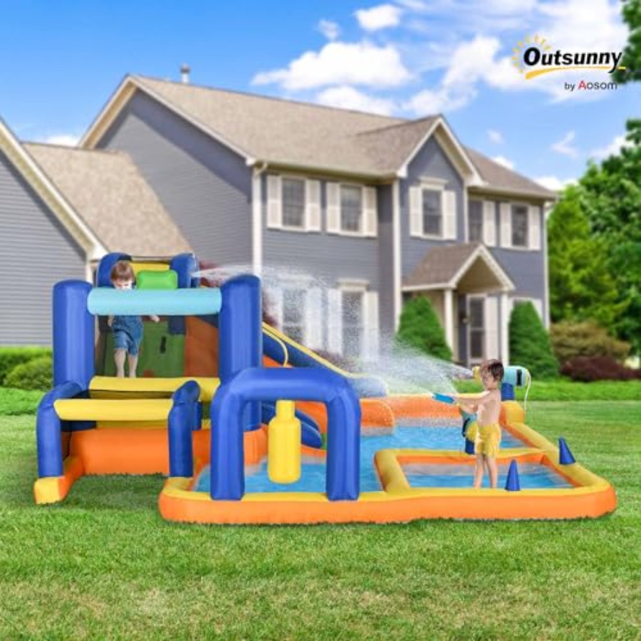 Tobogã inflável aquático 7 em  - Water Slide Inflatable avaliação e preço