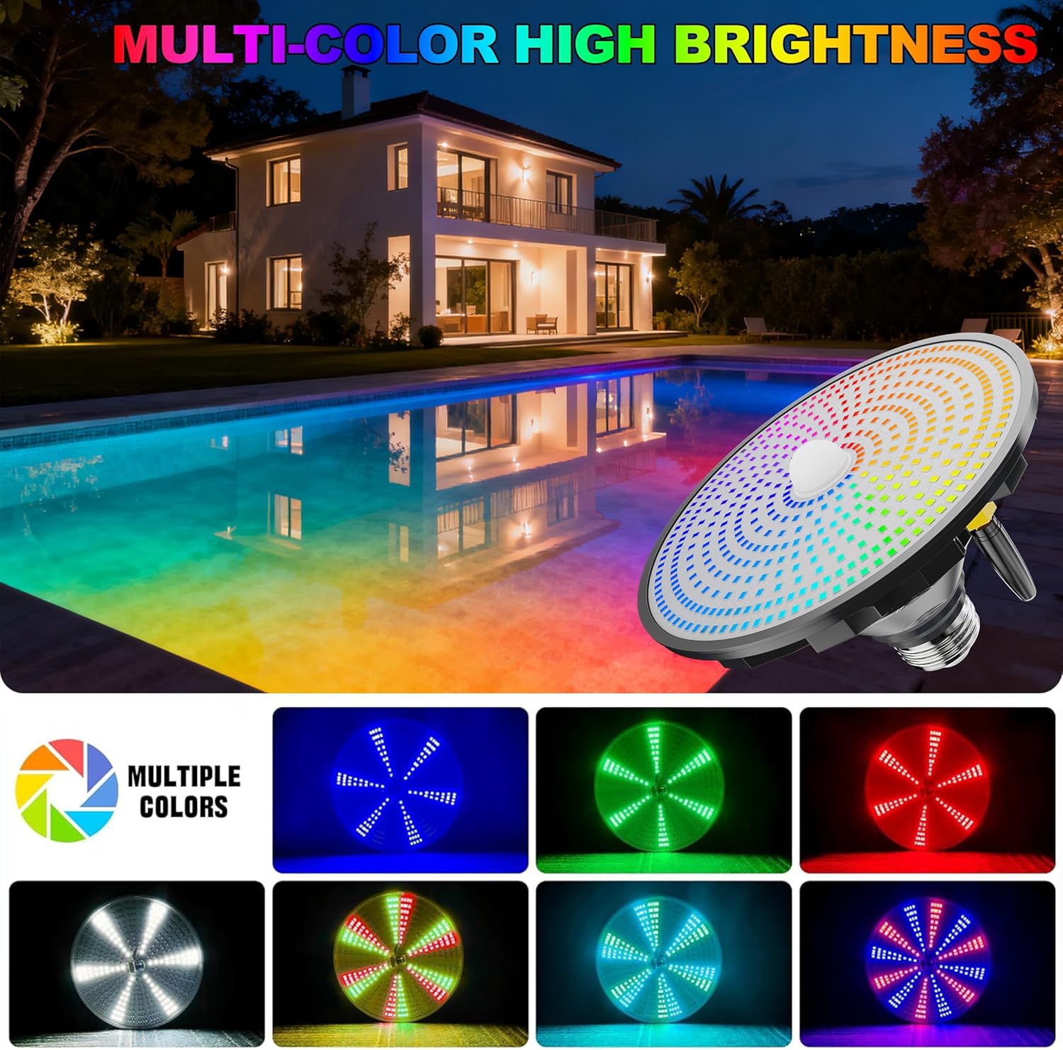 Luzes Solares para Piscina Mul - Pool Light Solar Rechargeable avaliação e preço